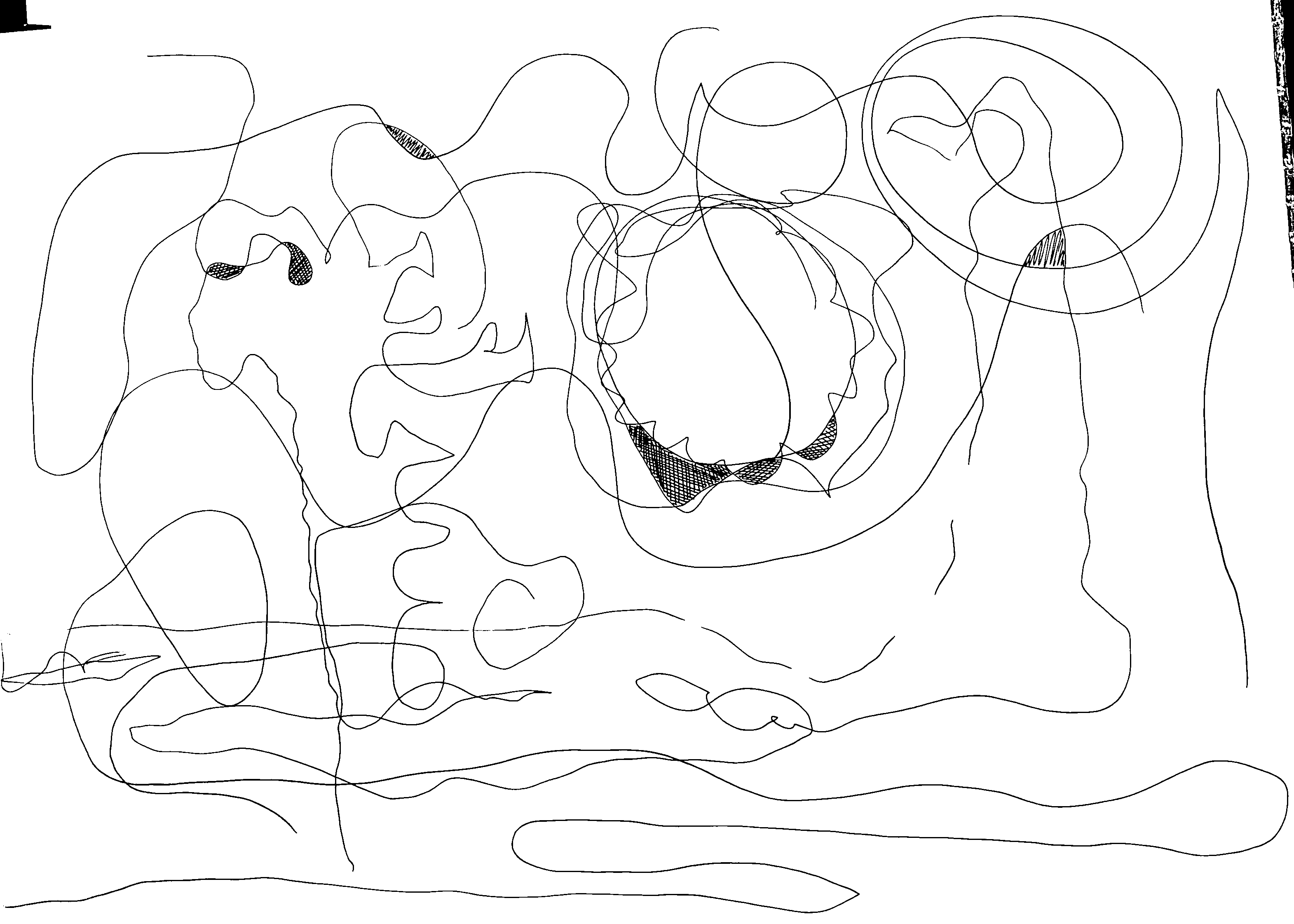 abstract drawing 11th april 2025 by Julia Andrews Mendel